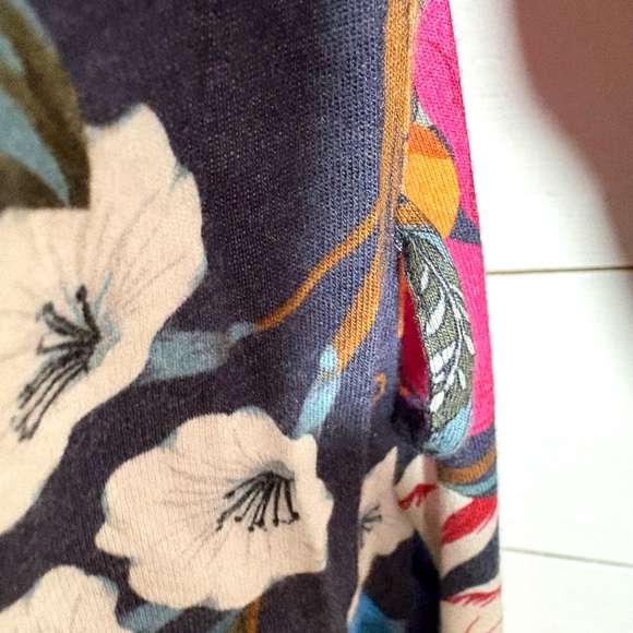 Johnny Was Floral Open Front Cardigan Duster XS Pima Cotton - Picture 5 of 7